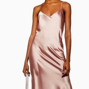 Topshop satin slip dress